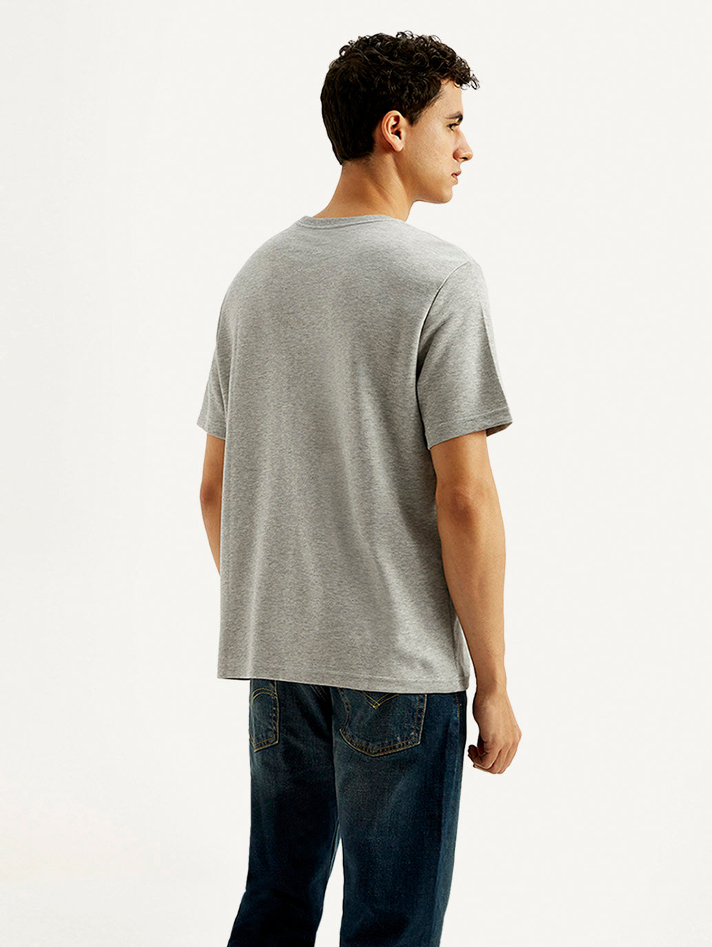 Men's Brand Logo Crew Neck T-shirt - Back View