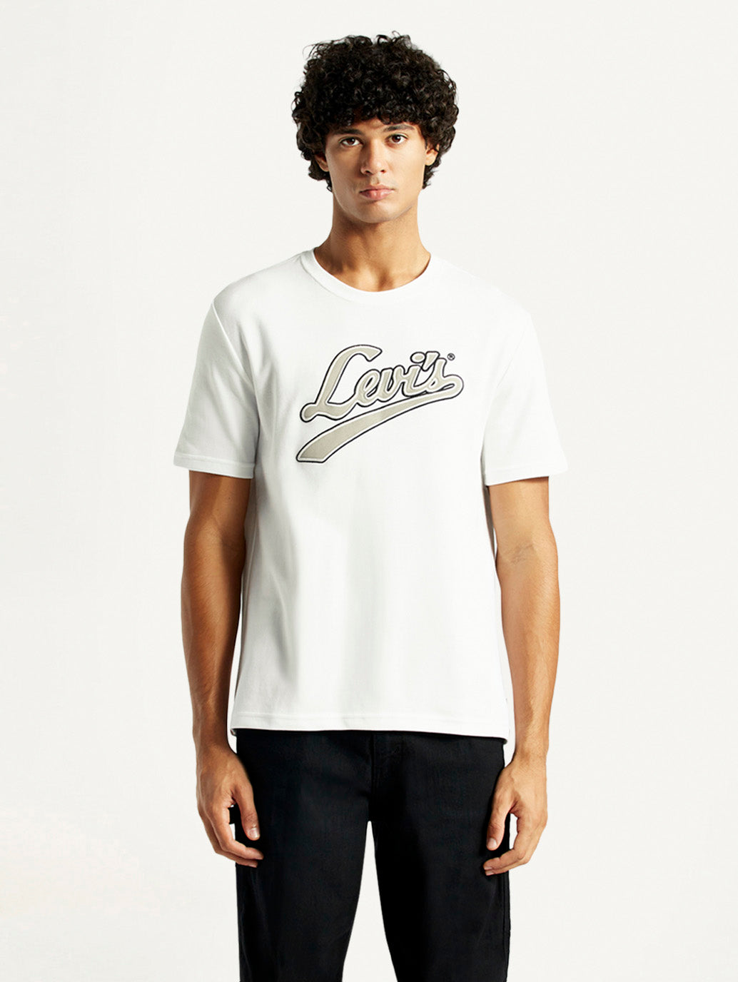 Men's Typography Regular Fit T-Shirt - Front View