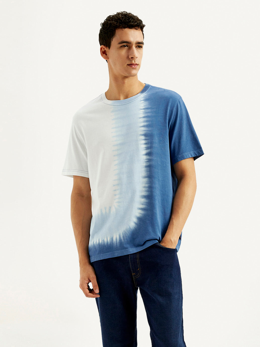 Men's Tie-Dye Crew Neck T-shirt - Styleshot View