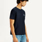 Men's Graphic Print Crew Neck T-shirt - Side View