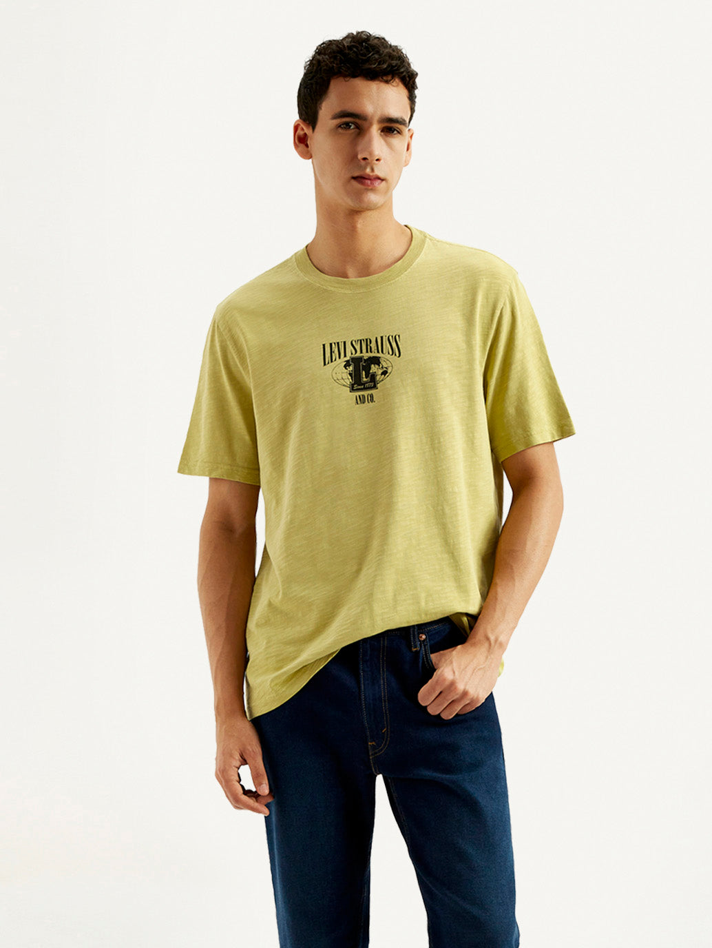 Men's Graphic Overdyed Crew Neck T-shirt - Styleshot View