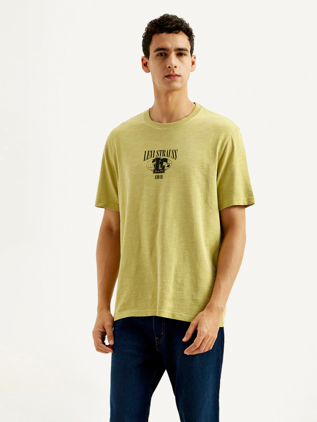 Men's Graphic Overdyed Crew Neck T-shirt - Front View