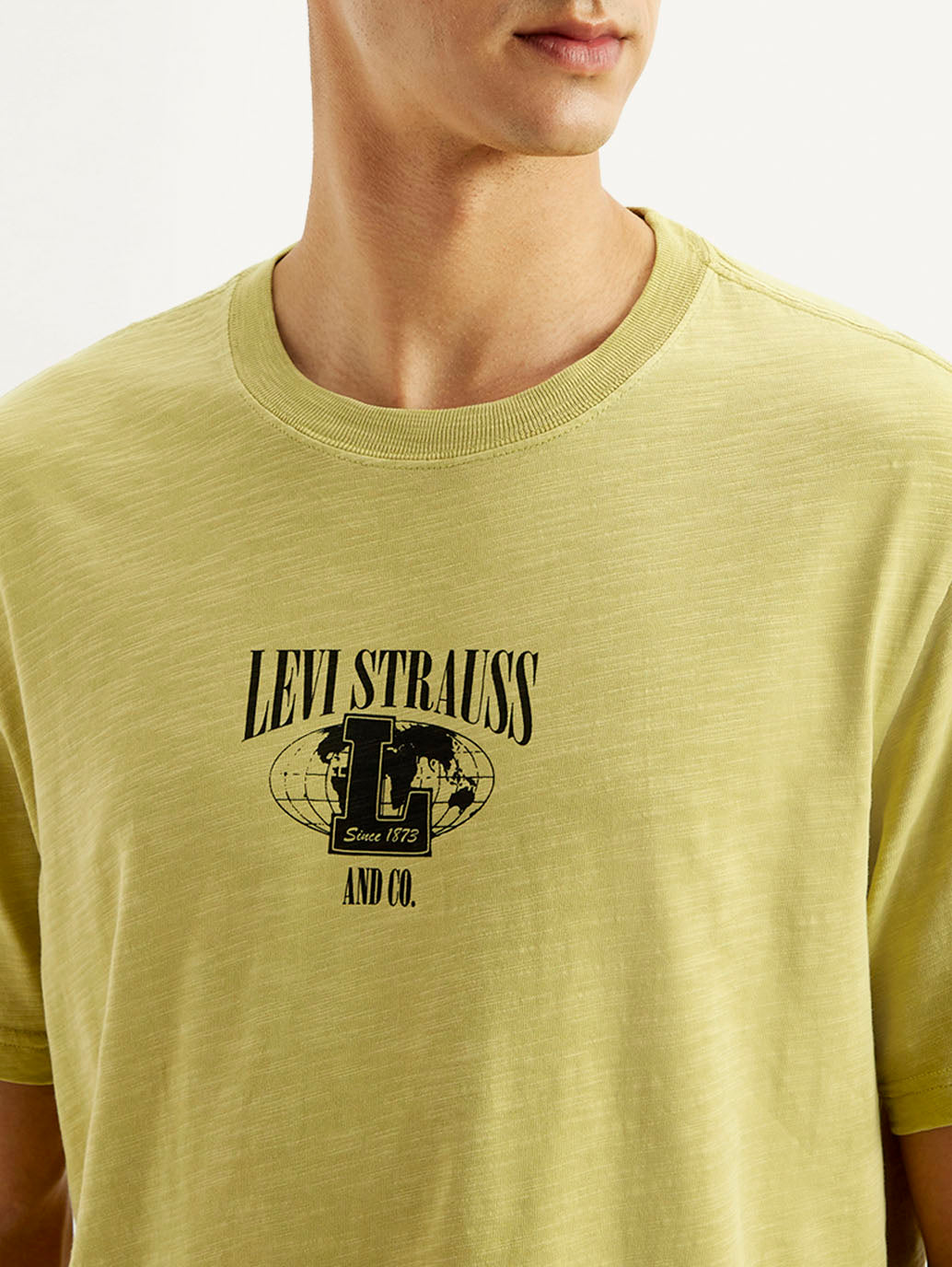 Men's Graphic Overdyed Crew Neck T-shirt - Detail View
