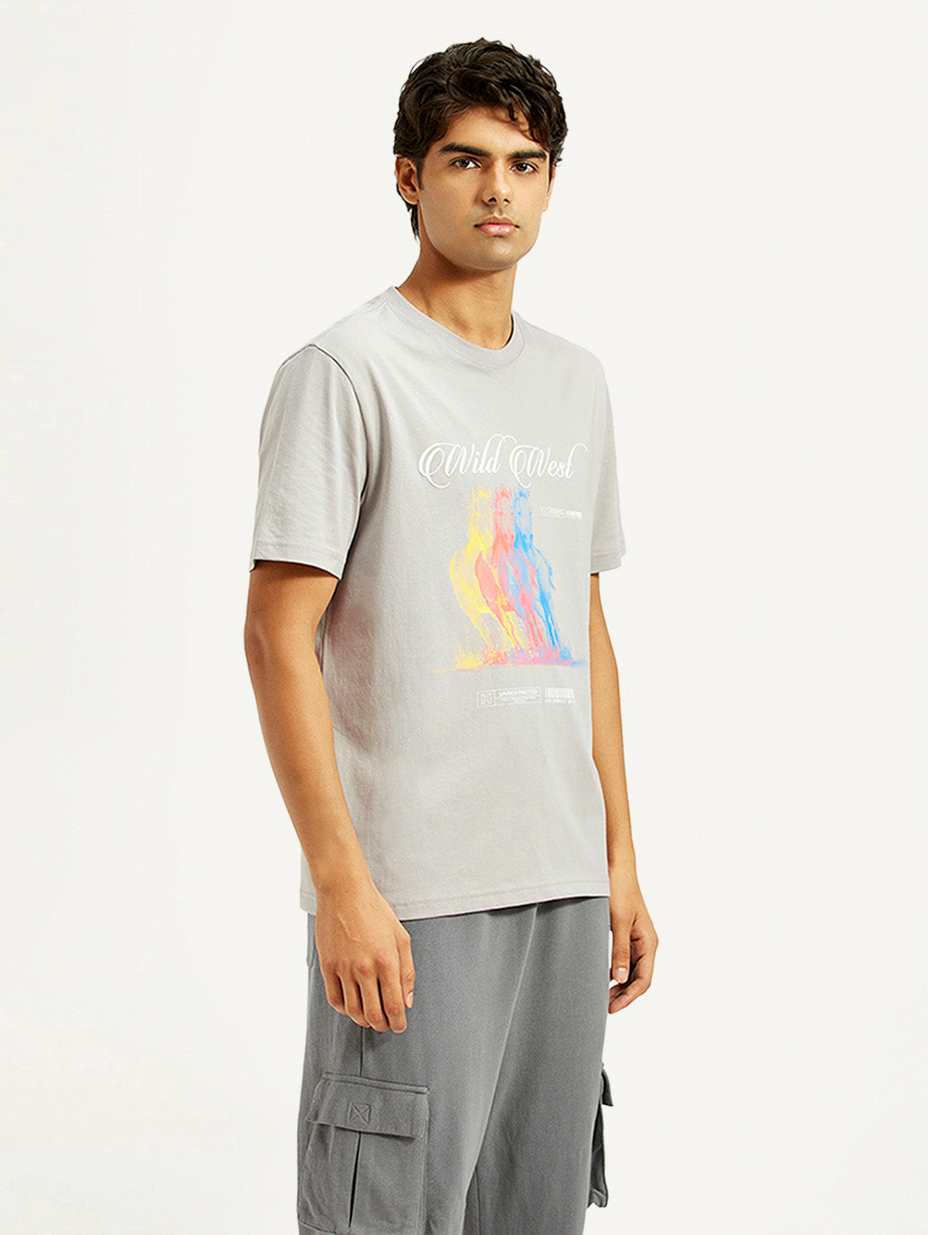 Men's Graphic Regular Fit T-Shirt - Side View