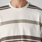 Men's Striped Regular Fit Textured T-Shirt - 20 View