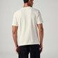 Men's Solid Regular Fit Textured T-Shirt - Back View
