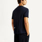 Men's Graphic Print Navy Crew Neck T-shirt - Back View