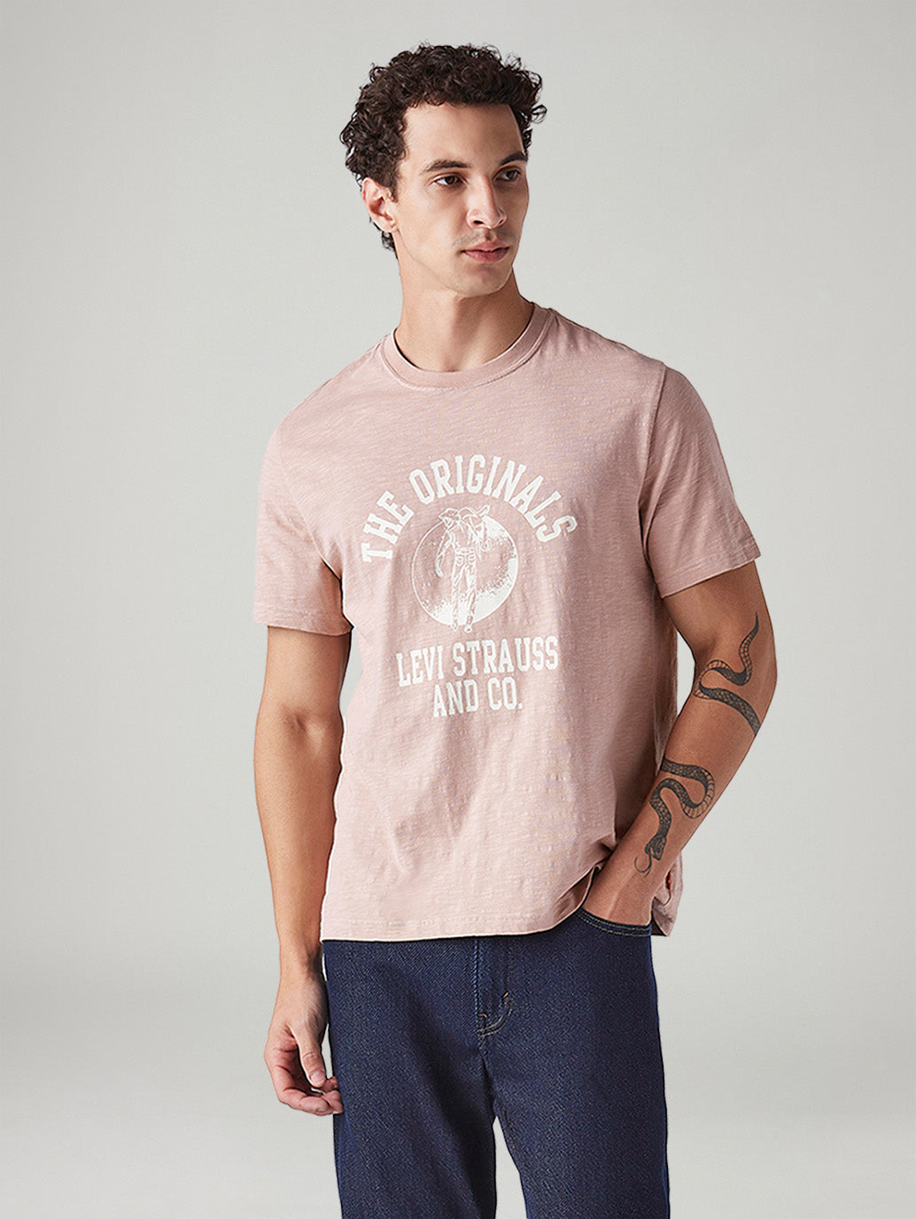 Men's Graphic Print Regular Fit Overdyed T-Shirt