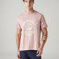 Men's Graphic Print Regular Fit Overdyed T-Shirt - Front View