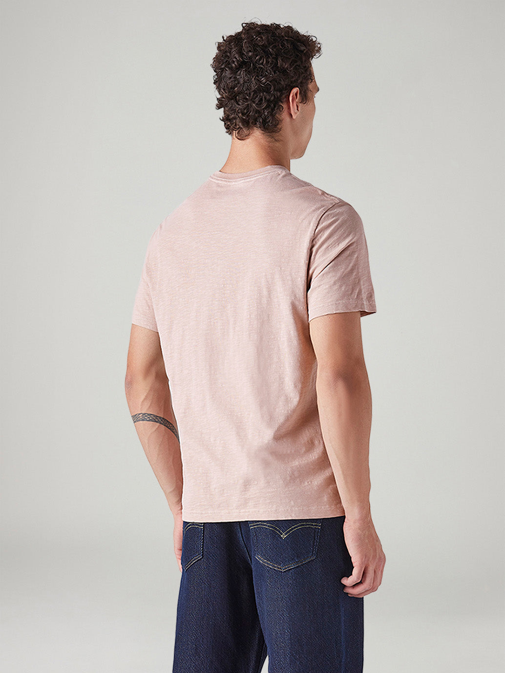 Men's Graphic Print Regular Fit Overdyed T-Shirt - Back View