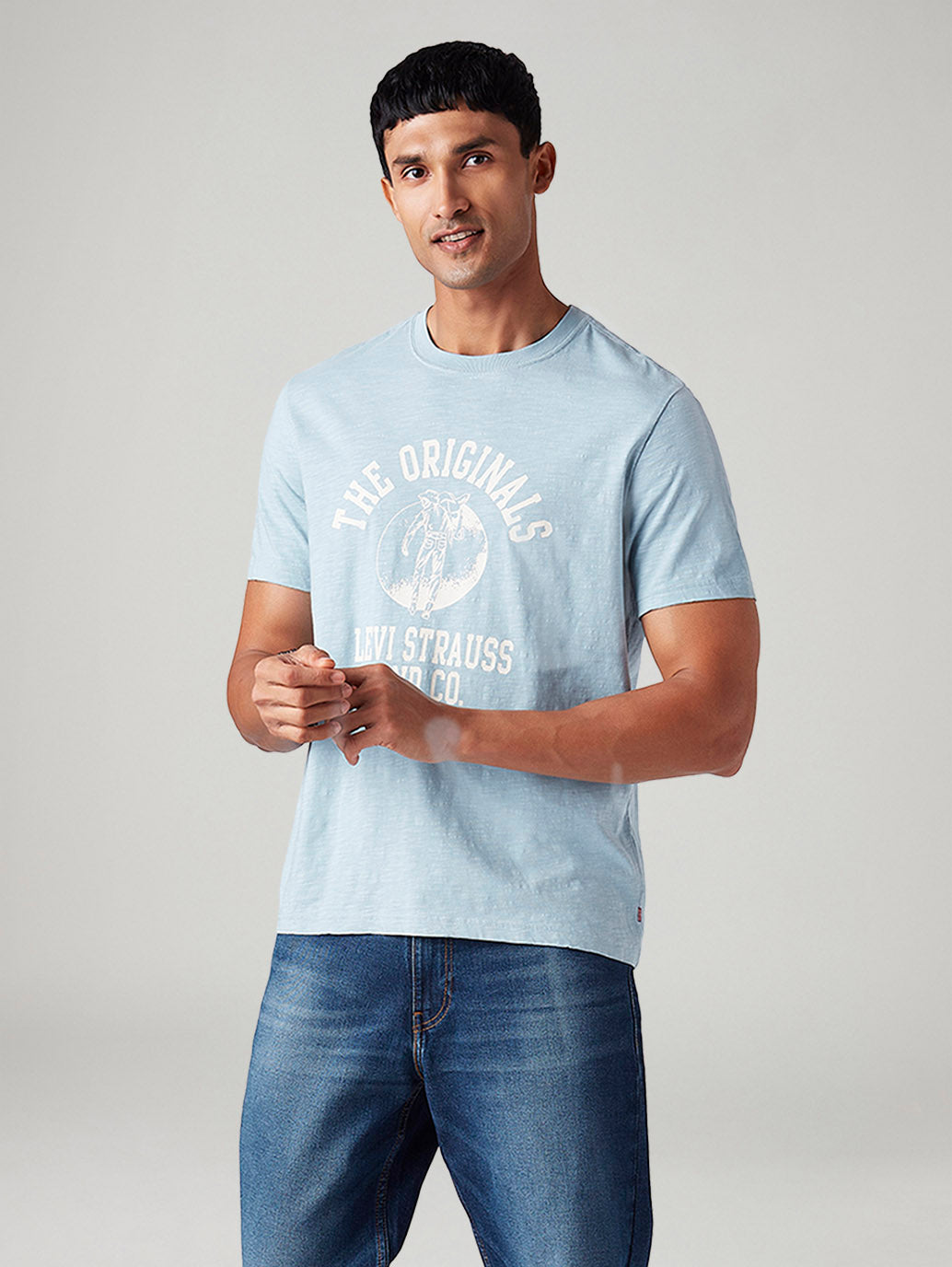 Men's Graphic Print Regular Fit Overdyed T-Shirt - Styleshot View