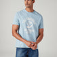 Men's Graphic Print Regular Fit Overdyed T-Shirt - Front View