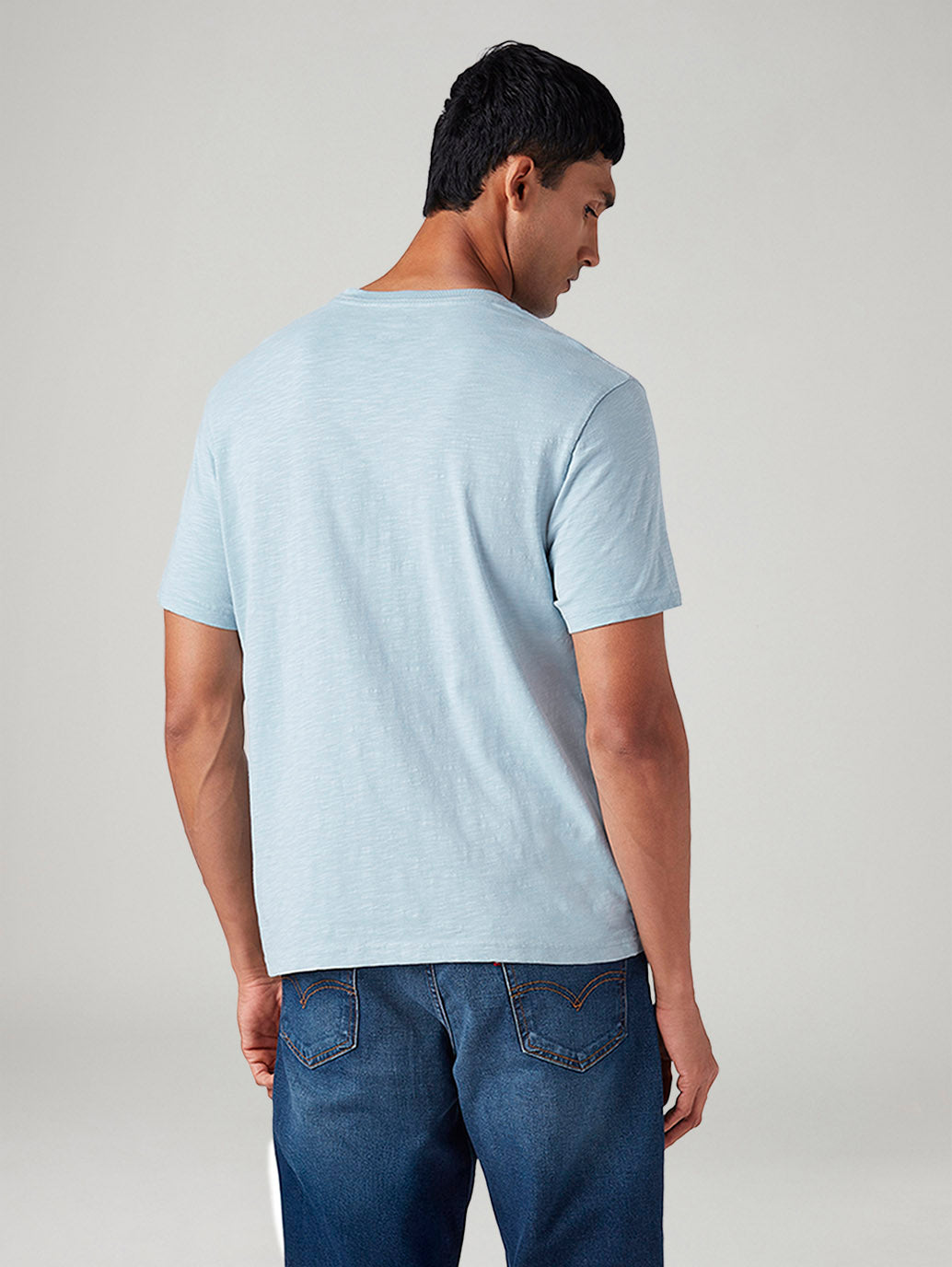 Men's Graphic Print Regular Fit Overdyed T-Shirt - Back View