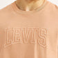 Men's Brand Logo Peach Crew Neck T-shirt - Detail View