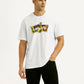 Men's Brand Logo White Crew Neck T-shirt - Styleshot View