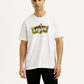 Men's Brand Logo White Crew Neck T-shirt - Front View