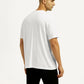 Men's Brand Logo White Crew Neck T-shirt - Back View