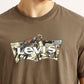 Men's Brand Logo Brown Crew Neck T-shirt - Detail View