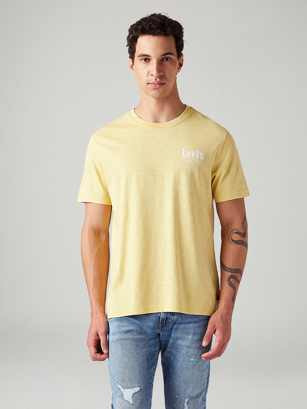 Men's Graphic Print Regular Fit T-Shirt - Front View