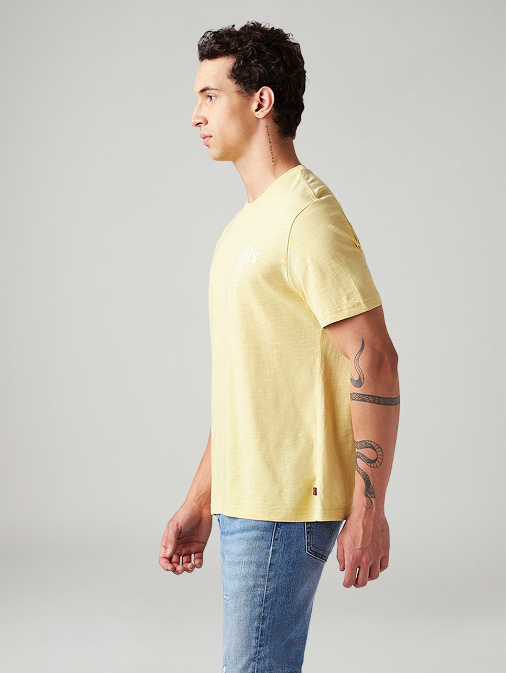 Men's Graphic Print Regular Fit T-Shirt - Side View