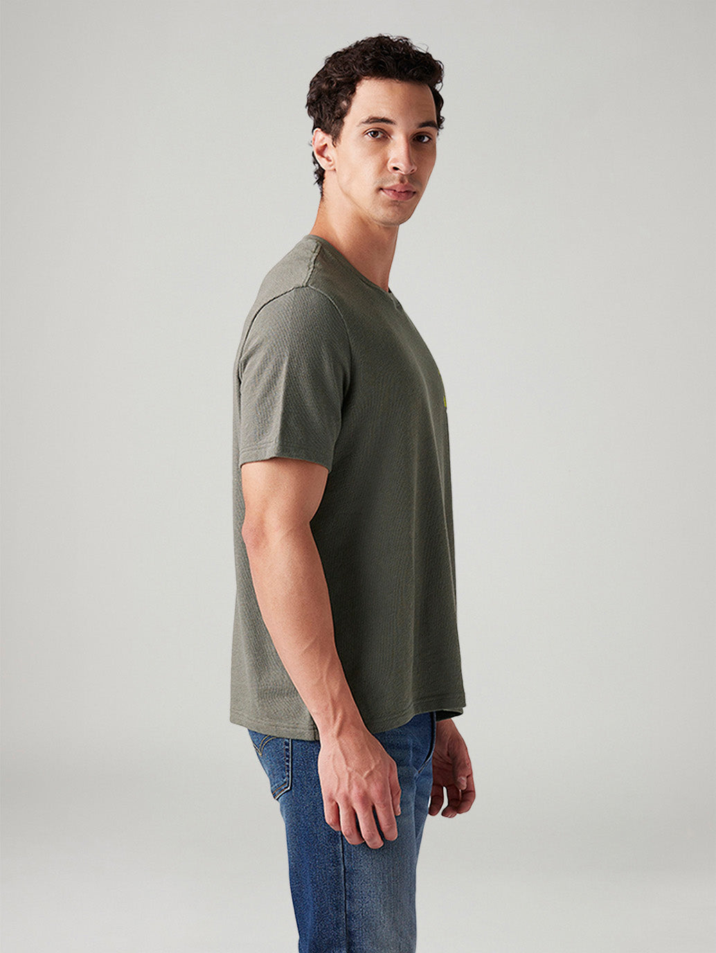 Men's Graphic Print Regular Fit T-Shirt - Side View