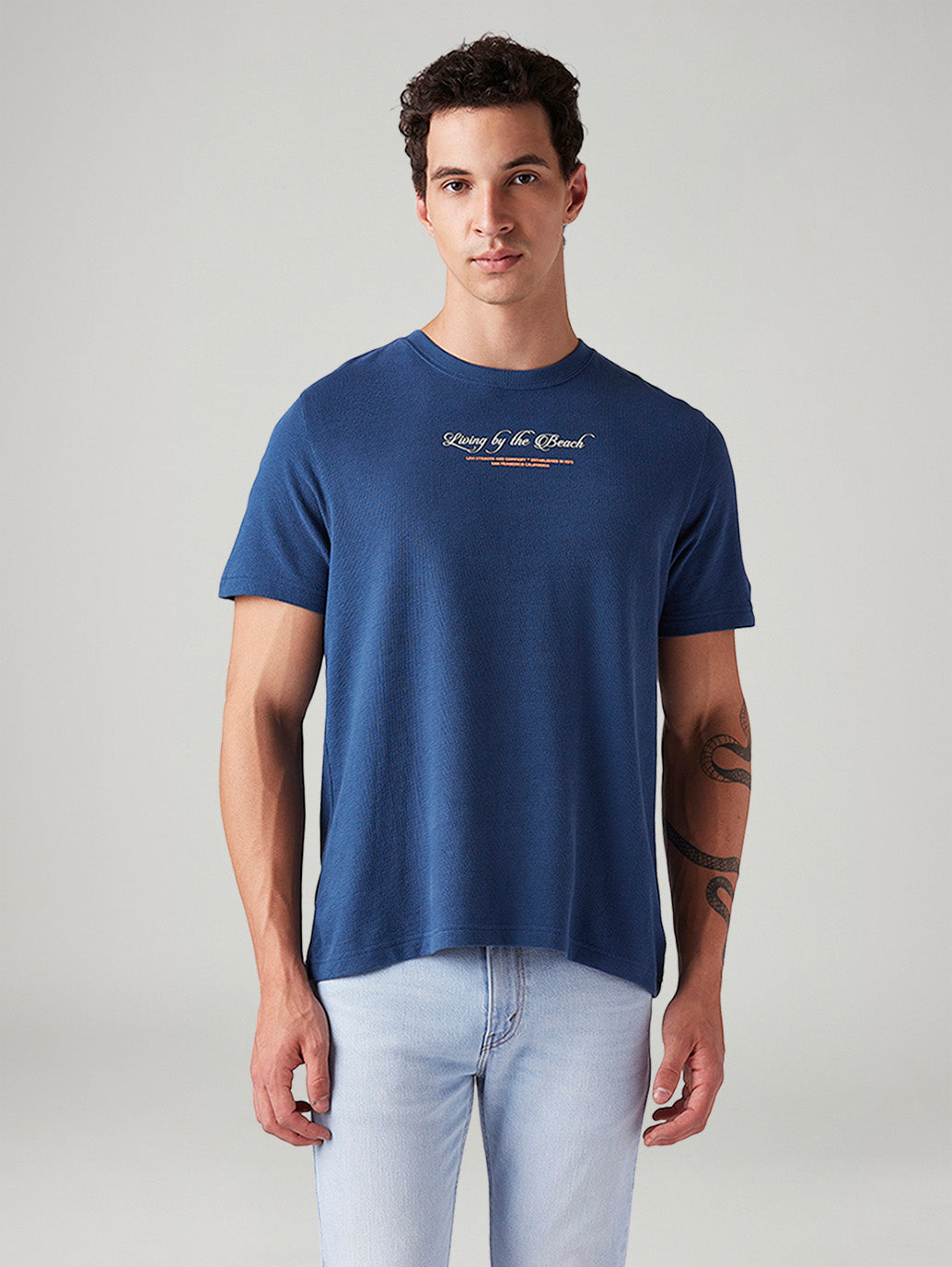 Men's Graphic Print Regular Fit T-Shirt - Front View