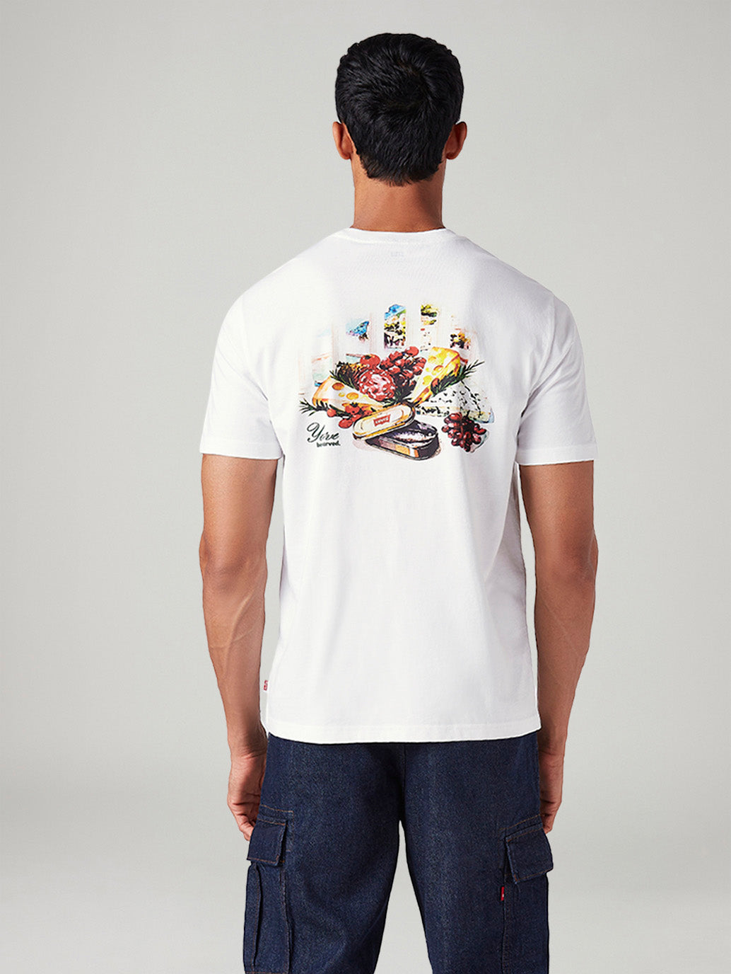 Men's Graphic Print Regular Fit T-Shirt - Back View