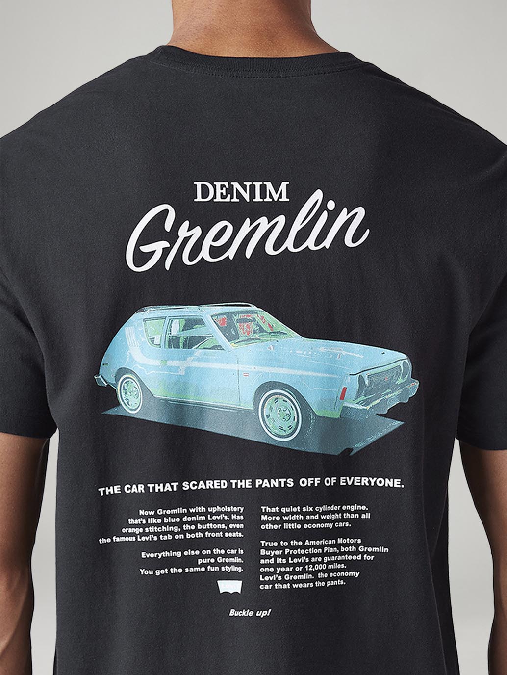 Men's Graphic Print Regular Fit T-Shirt - Detail View