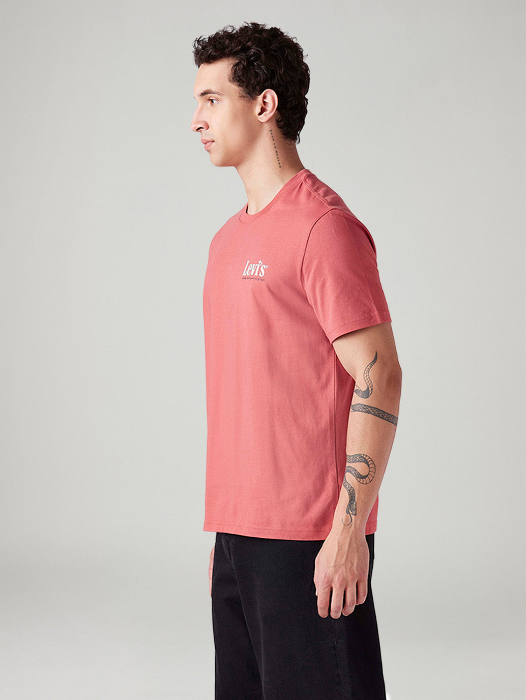 Men's Graphic Print Regular Fit T-Shirt - Side View