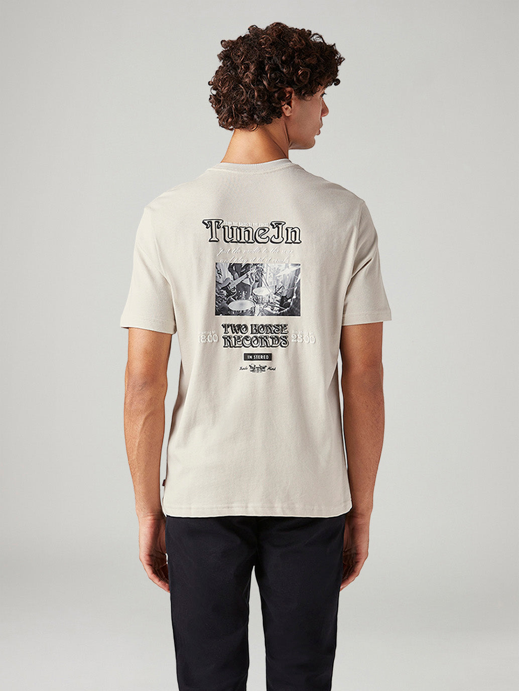 Men's Graphic Print Regular Fit T-Shirt - Back View