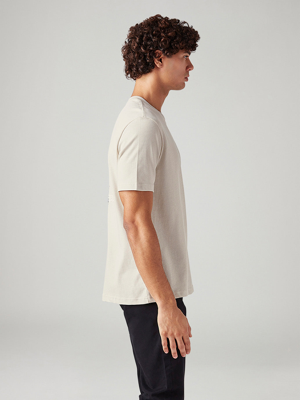 Men's Graphic Print Regular Fit T-Shirt - Side View