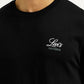 Men's Graphic Print Black Crew Neck T-shirt - Detail View