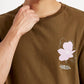 Men's Floral Crew Neck T-shirt - Detail View
