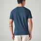 Men's Patchwork Regular Fit Overdyed T-Shirt - Back View