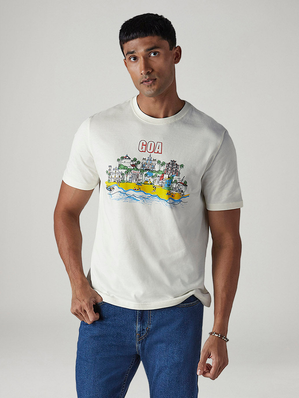 Men's Graphic Print Regular Fit Jersey T-Shirt