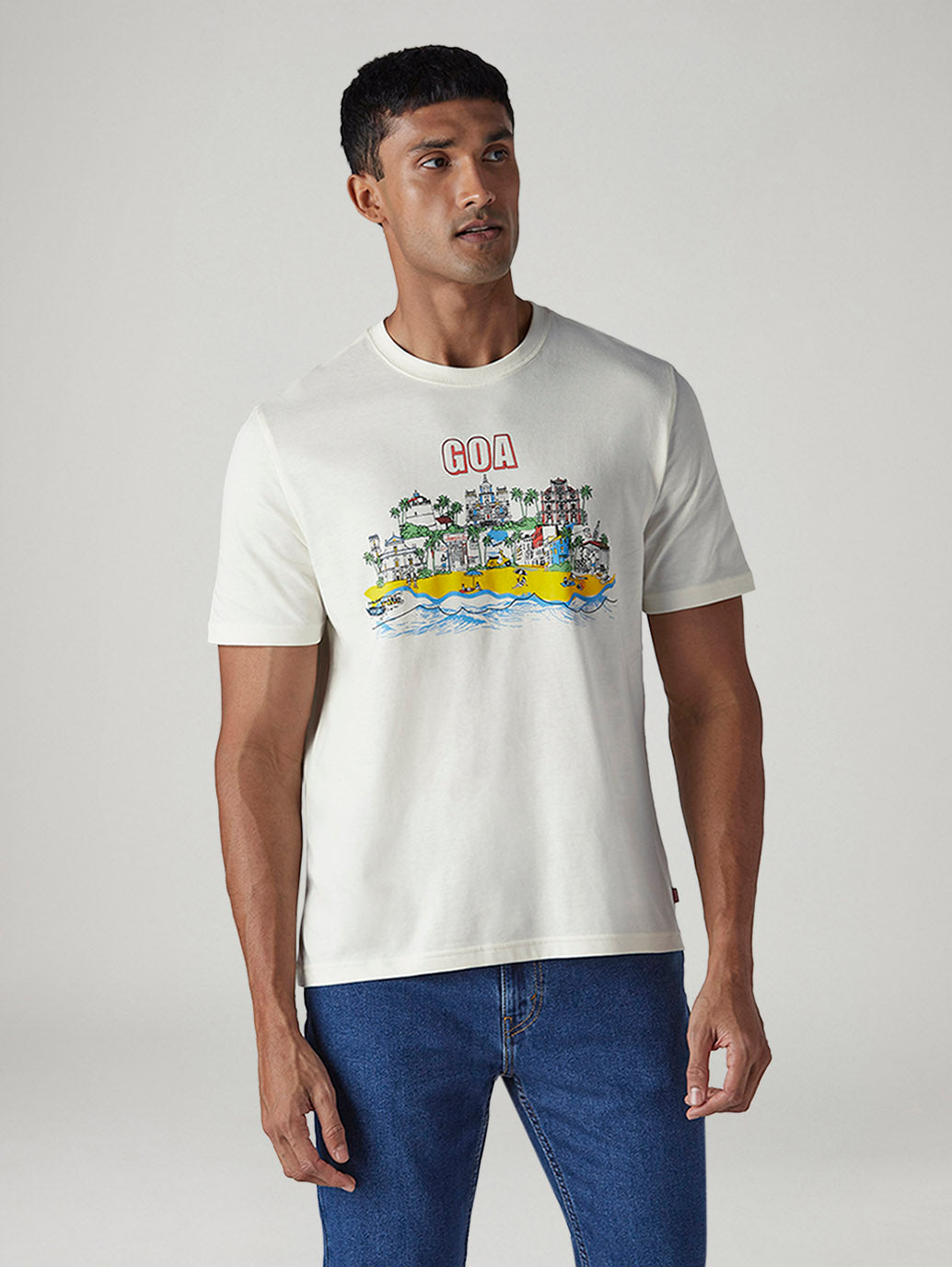 Men's Graphic Print Regular Fit Jersey T-Shirt - 20 View