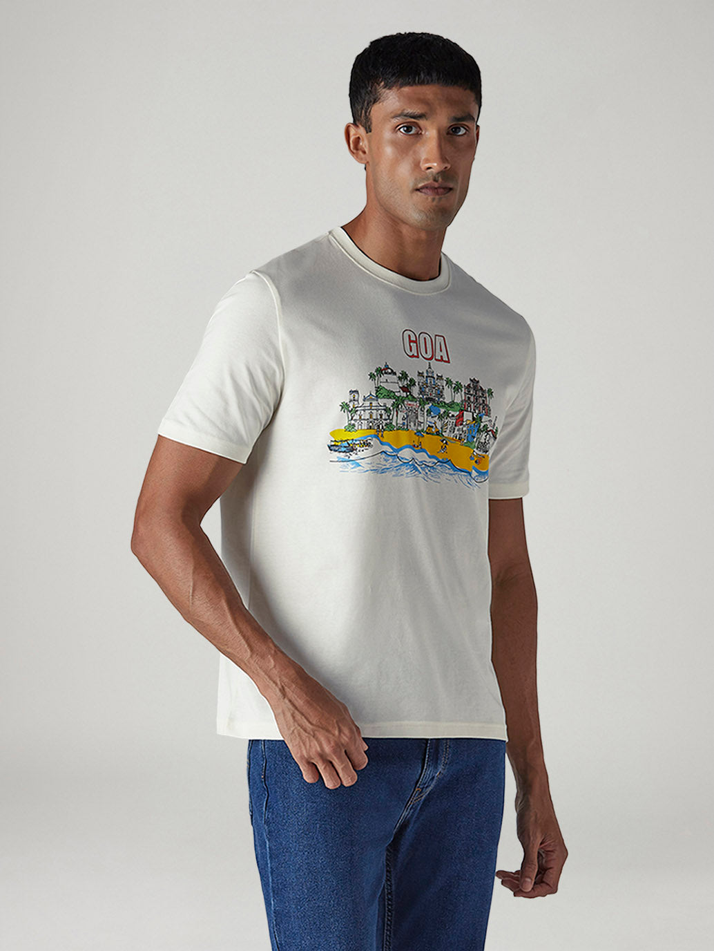 Men's Graphic Print Regular Fit Jersey T-Shirt - 20 View