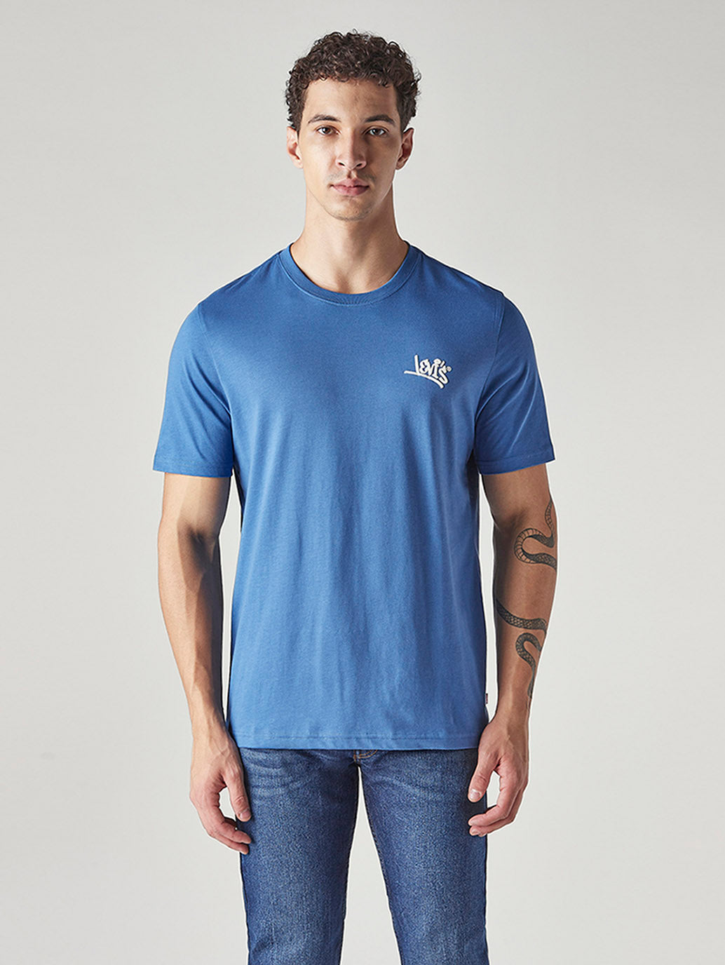 Men's Solid Regular Fit Jersey T-Shirt - Front View