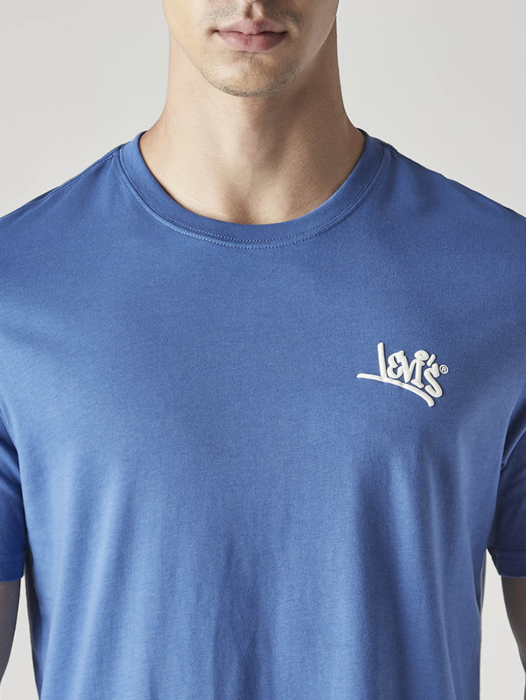 Men's Solid Regular Fit Jersey T-Shirt - Detail View