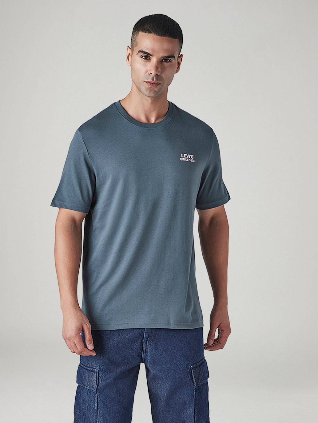 Men's Graphic Print Regular Fit Jersey T-Shirt - Front View