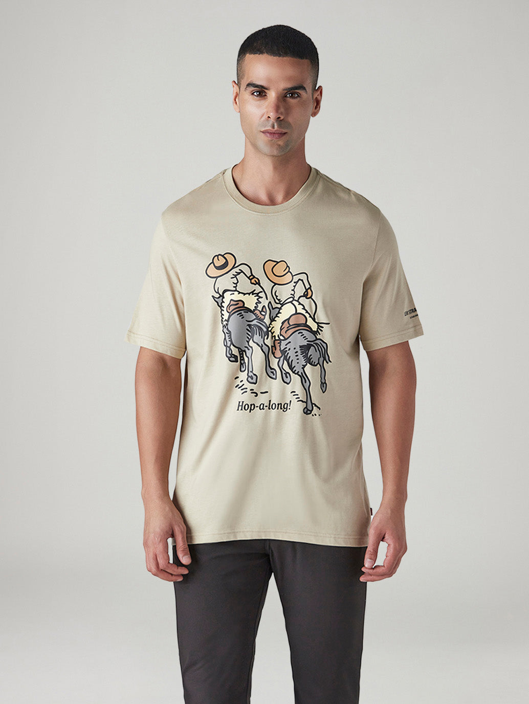 Men's Graphic Print Regular Fit Jersey T-Shirt - Front View