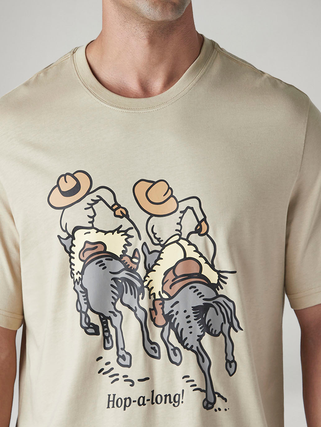 Men's Graphic Print Regular Fit Jersey T-Shirt - Detail View