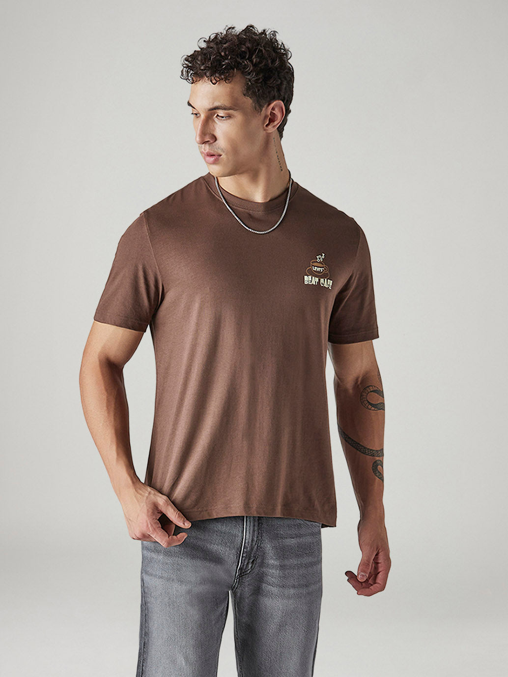 Men's Graphic Print Regular Fit Jersey T-Shirt - Styleshot View
