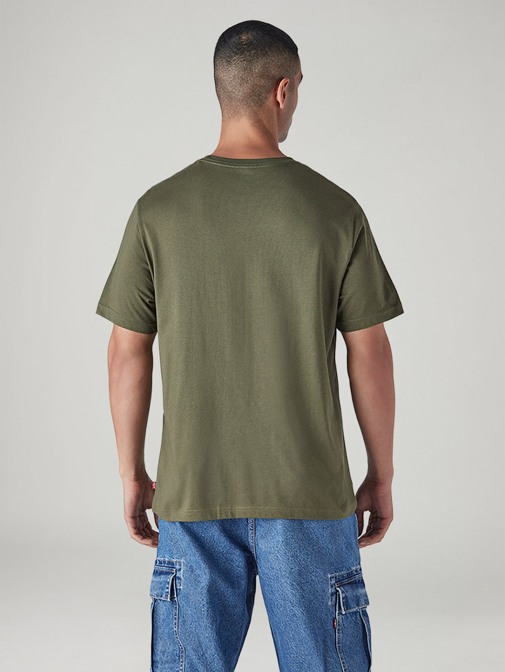 Men's Typography Printed Regular Fit Jersey T-Shirt - Back View