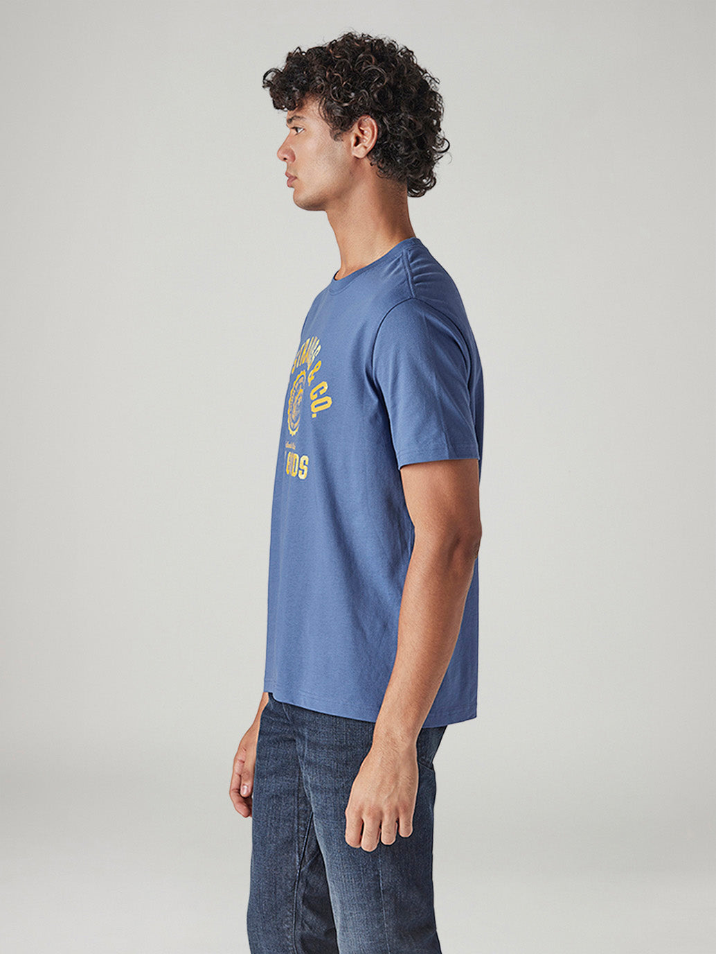 Men's Graphic Print Regular Fit T-Shirt - Side View