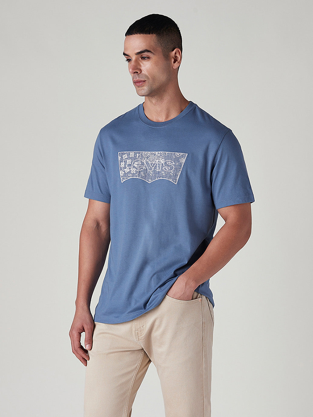 Men's Logo Printed Regular Fit Jersey T-Shirt