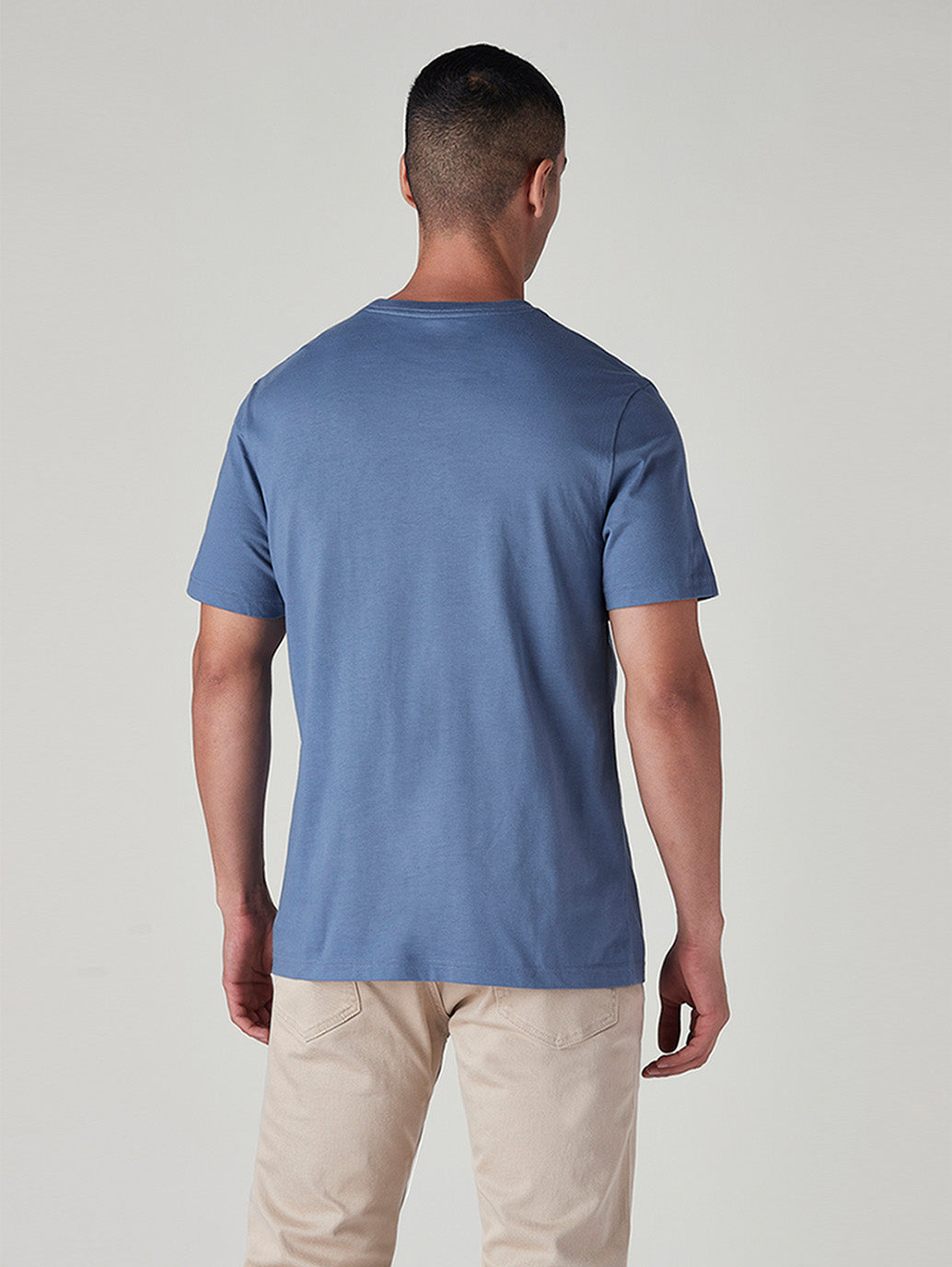 Men's Logo Printed Regular Fit Jersey T-Shirt - Back View