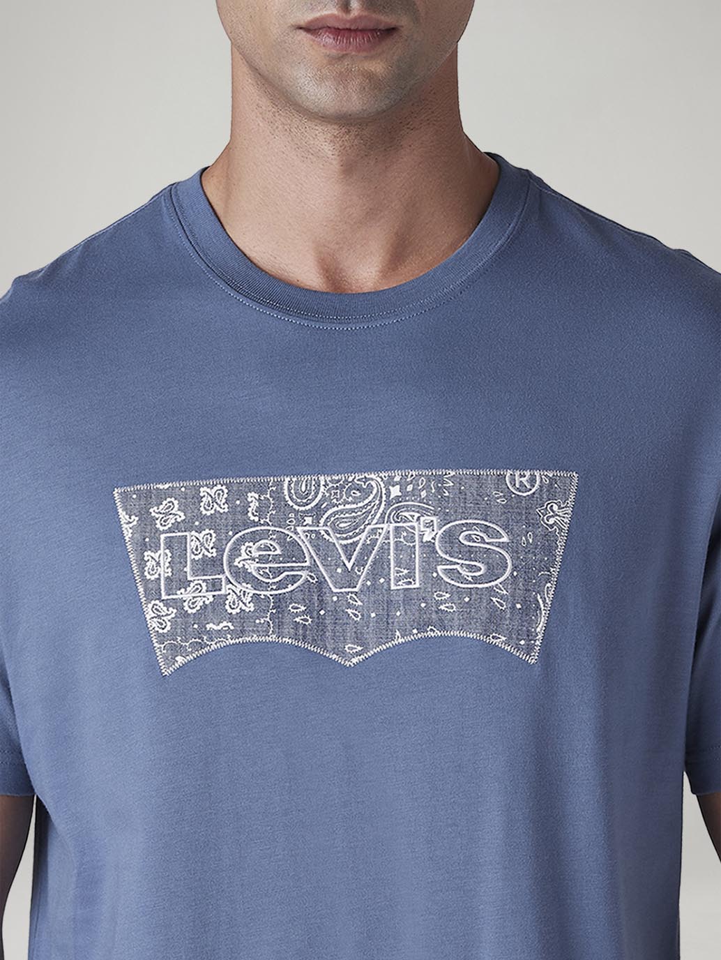 Men's Logo Printed Regular Fit Jersey T-Shirt - Detail View