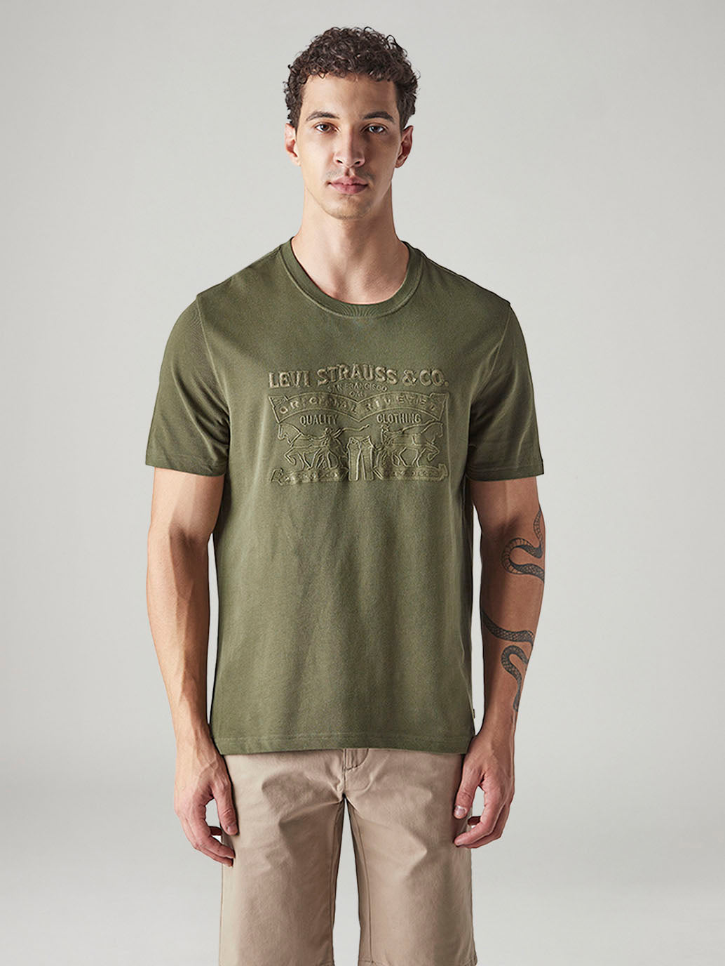 Men's Embroidered Regular Fit Pique T-Shirt - 20 View