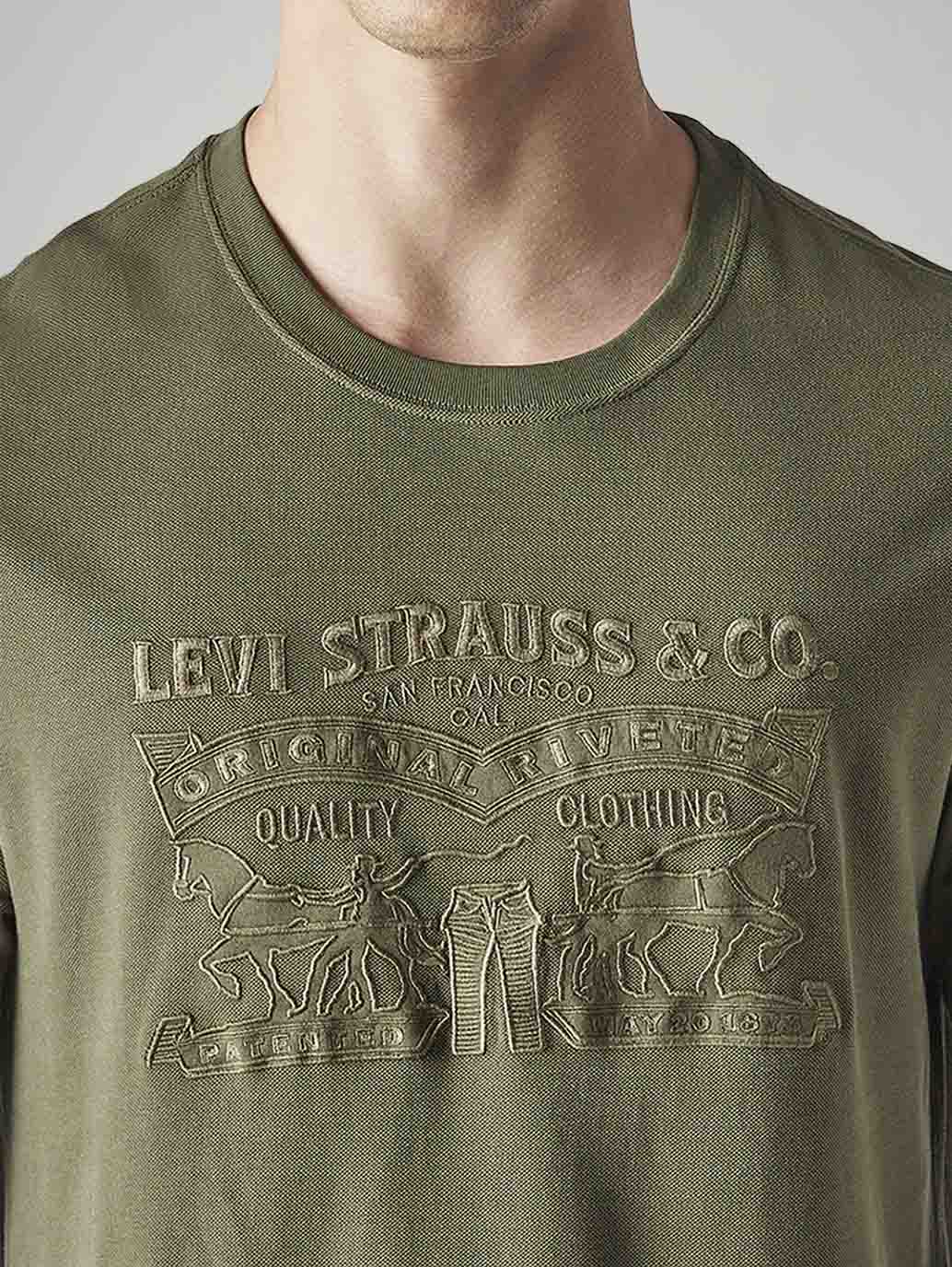 Men's Embroidered Regular Fit Pique T-Shirt - 20 View